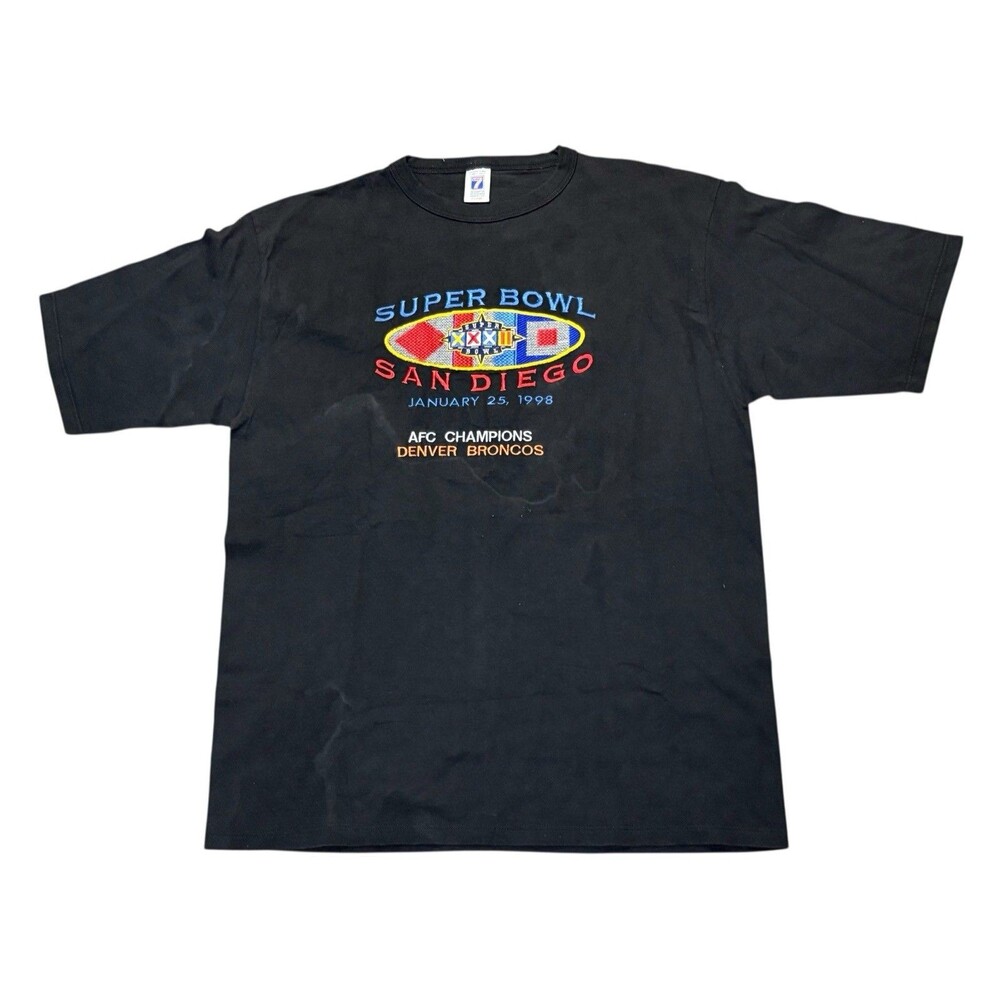 VTG Super Bowl XXXII January 25, 1998 San Diego Men's T-Shirt Size XL RARE